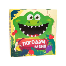 Настільна гра Strateg Погодуй мене -  крокодил розвиваюча українською мовою (30379)