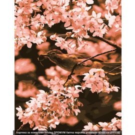 Набір для розпису по номерах Квітка персика Strateg розміром 40х50 см (DY070)
