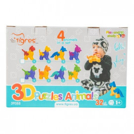 Іграшка розвиваюча: 3D пазли - Тваринки (4шт.) - 32 ел.